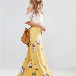 Asos Maxi Floral Wrap Skirt